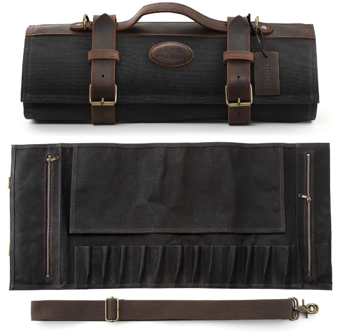 XINZUO Bolsa Enrollable para Cuchillos de Chef (12 ranuras)
